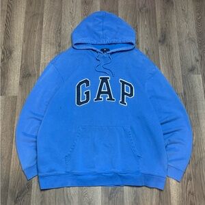 Y2K 2000s Gap Light Blue Spellout Hoodie